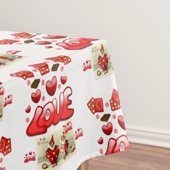 Tischdecke zum Valentinstag (Beispiel)