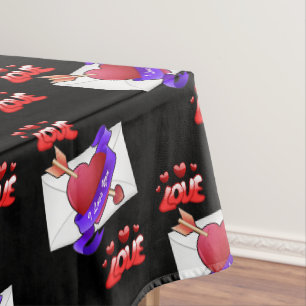 Tischdecke zum Valentinstag