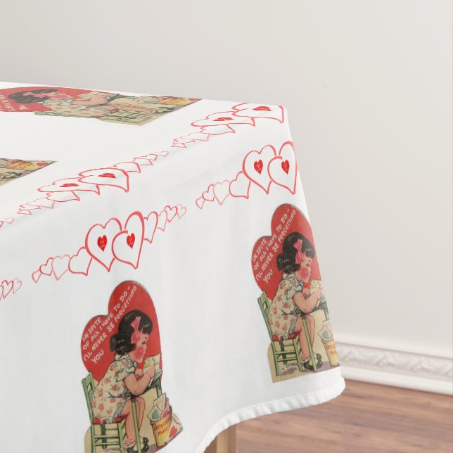 Tischdecke zum Valentinstag (Beispiel)