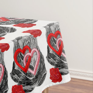 Tischdecke zum Valentinstag