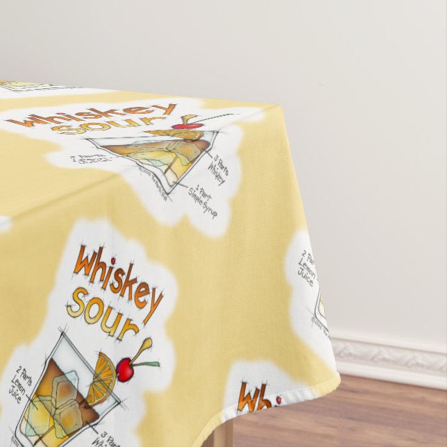 TISCHDECKEN - WHISKY-SAURE REZEPT-COCKTAIL-KUNST (Beispiel)