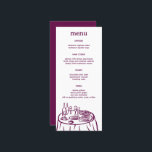 Tischdeckenkleidung aus Whimsikbüffet Modernes KUS Menükarte<br><div class="desc">Verwenden Sie diese süßen skurrilen Menükarten für Ihre Hochzeit, Verlobung, Brautparty oder andere Veranstaltungen. Hand von mir für dich gezeichnet. Vollständig editierbar, fügen Sie Ihre eigene Text- oder Hintergrundfarbe hinzu. Klicken Sie auf "Personalisieren", um den Text zu bearbeiten und "Design bearbeiten", um Schriftart, Farben und Text zu ändern. Ändern Sie...</div>