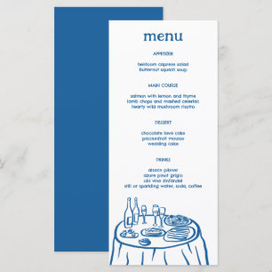 Tischdeckenkleidung aus Whimsikbüffet Modernes KUS Menükarte