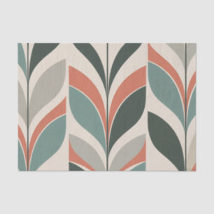 Tischdeko im Mid-Century-Modern-Stil mit Tulpen-Se Seidenpapier