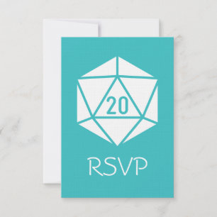 Tischdekoration Chic in Türkis RSVP-Karte RSVP Karte