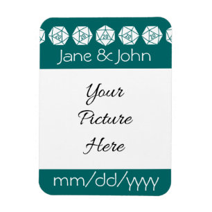 Tischdekoration in Teal Save-the-Date Magnet