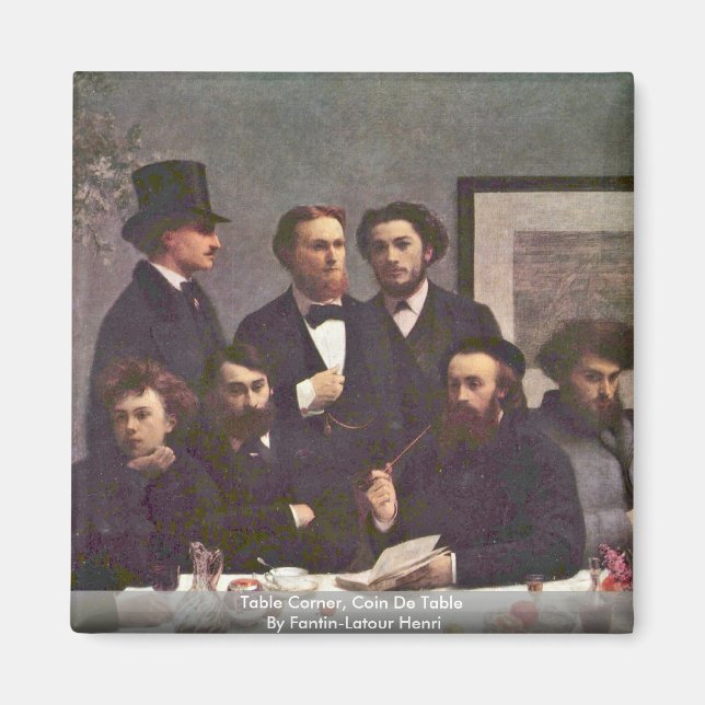 Tischecke, Münztisch nach Fantin-Latour Henri Magnet (Vorne)