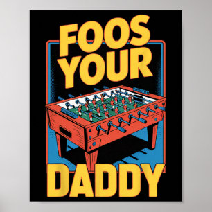 Tischfußball-Sportspiel Fußball Lustiger Foosball Poster