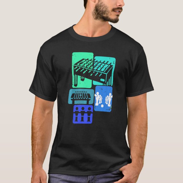 Tischfußballspieler Retro Boys Foosbal T-Shirt (Vorderseite)