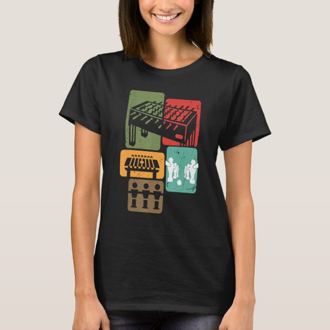 Tischfußballspieler Retro Boys Foosbal T-Shirt (Vorderseite)
