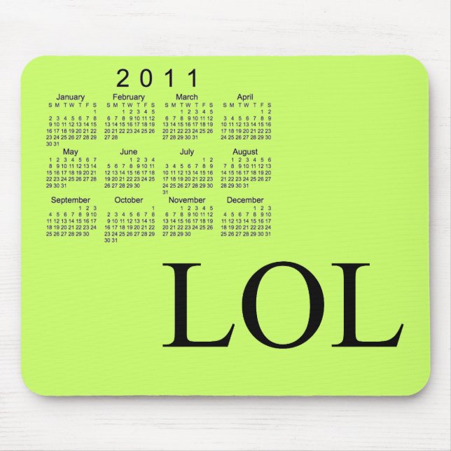 Tischkalender 2011 mousepad (Vorne)