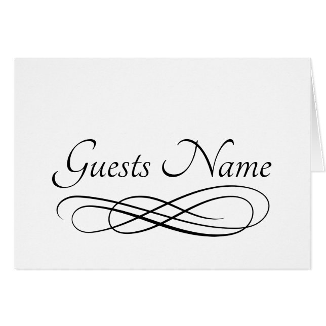 Tischkarte für Hochzeitssitze (Vorderseite (Horizontal))