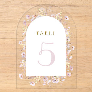 Tischkarte mit Wildblumen