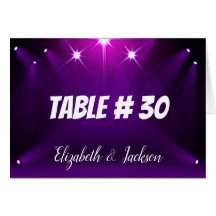 Tischkarte Nr. 30 - In der Spotlight Hochzeit / Pa