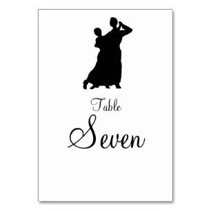 Tischkarten "Ballroom Couple" Tischnummer