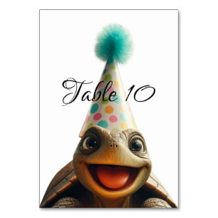 Tischkarten für benutzerdefinierte Schildkröten, Tischnummer
