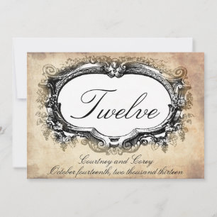 Tischkarten im Vintage-Look für Hochzeiten, Partys Einladung