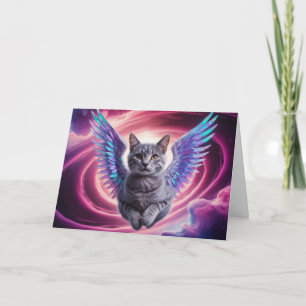 Tischkatzen-Engel-Trostkarte Karte