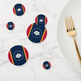 Tischkonfetti mit der Flagge des Mississippi-Staat Konfetti