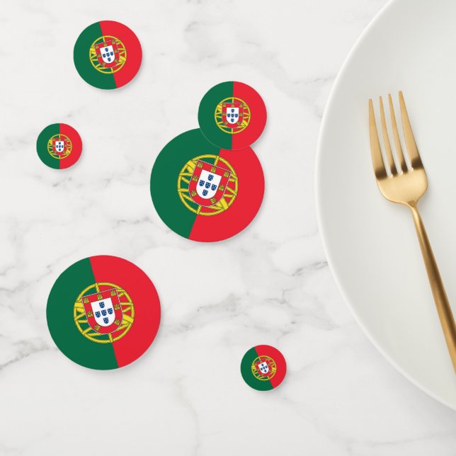 Tischkonfetti mit der Flagge Portugals Konfetti (Gruppe)