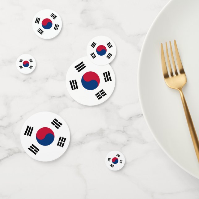 Tischkonfetti mit der Flagge Südkoreas Konfetti (Gruppe)