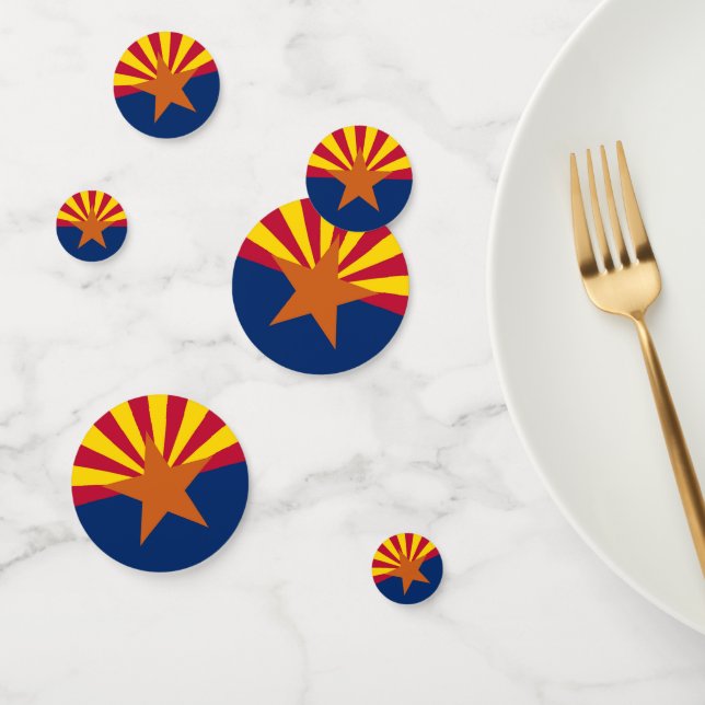 Tischkonfetti mit der Flagge von Arizona, USA Konfetti (Gruppe)