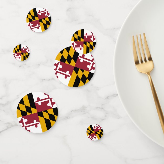 Tischkonfetti mit der Flagge von Maryland, USA Konfetti (Gruppe)