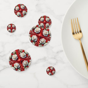 Tischkonfetti mit englischer Rose Design Konfetti
