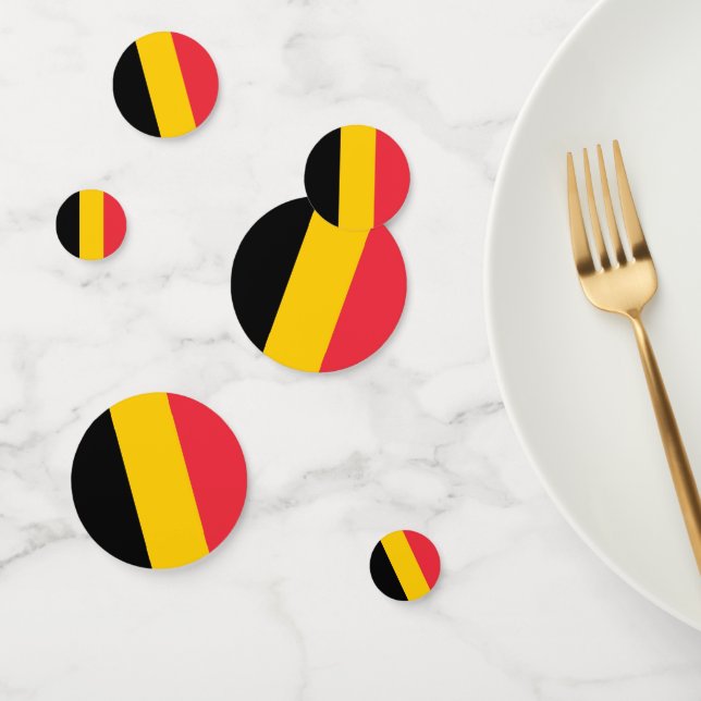 Tischkonfetti mit Flagge Belgiens Konfetti (Gruppe)