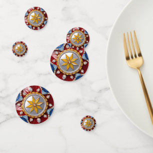 Tischkonfetti mit kolumbianischen Farben Konfetti