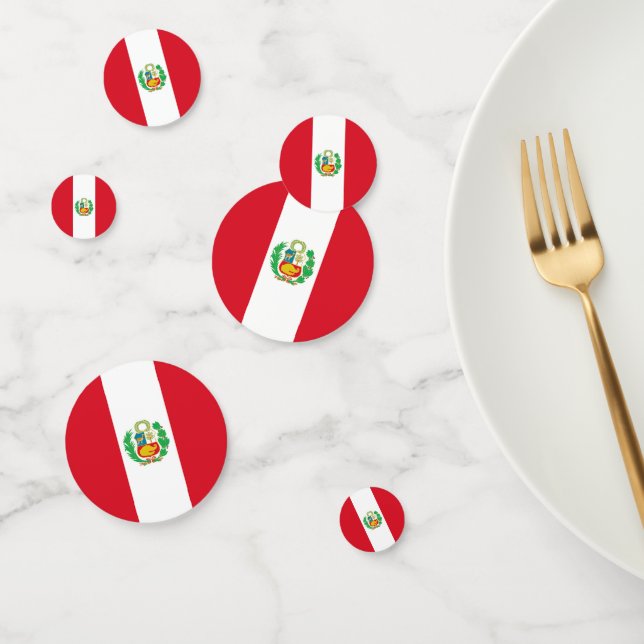 Tischkonfetti mit Peru-Flagge Konfetti (Gruppe)