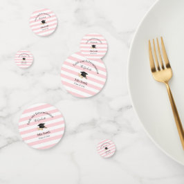 Tischkonfetti Rosa Streifen Abschlussklasse 2026 Konfetti
