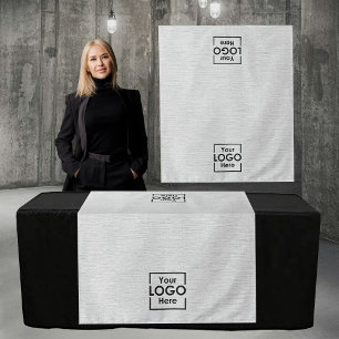 Tischläufer Banner Geschäft 2 Logos Faux Leinen Wandteppich