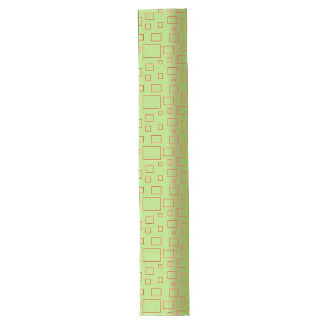 Tischläufer für moderne Muster mit grüner Geometri (Vorderseite)