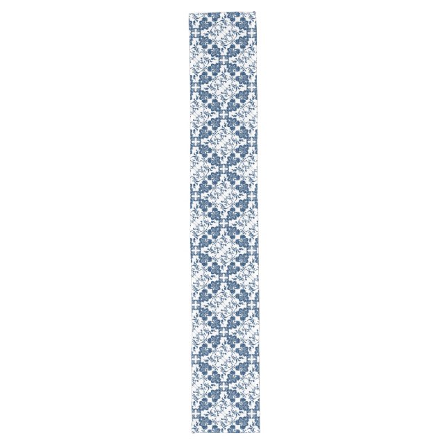 Tischläufer in Blau und Weiß (Vorderseite)