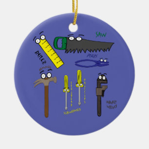 Tischler bearbeitet wunderliche Cartoon-Kunst Keramikornament