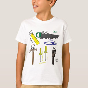 Tischler bearbeitet wunderliche Cartoon-Kunst T-Shirt