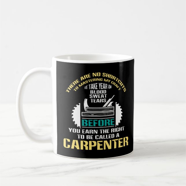 Tischler, der als Geschenk für den Zimmermann beze Kaffeetasse (Links)