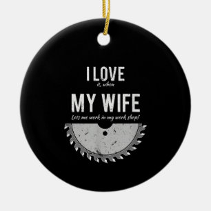 Tischler Funny Wood Working Geschenk Weihnachten Keramik Ornament