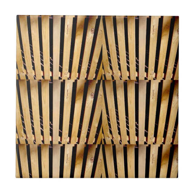 Tischler: Holzzaun, Fliese (Vorderseite)