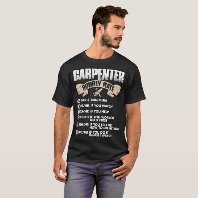 Tischler-stündlicher Anteil-T-Shirt T-Shirt (Vorne ganz)