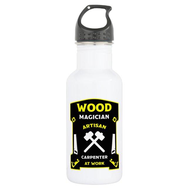 Tischlerei und Holzbearbeitung Edelstahlflasche (Vorderseite)
