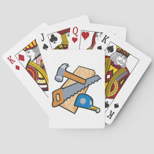 Tischlerwerkzeuge Spielkarten (Rückseite)
