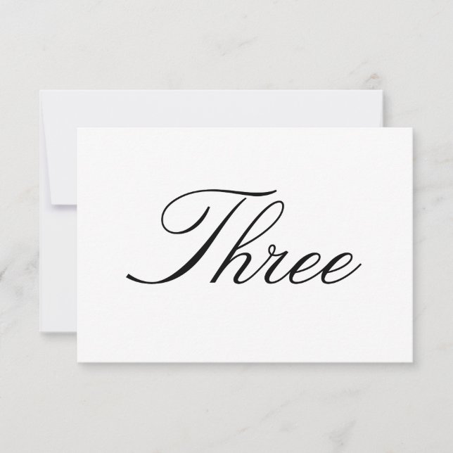 Tischnummer (Vorderseite)