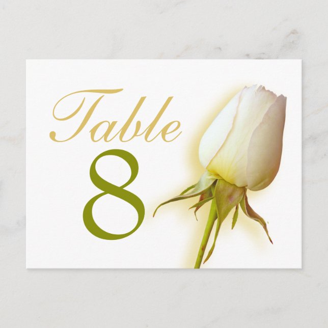 Tischnummer 1-9 Postkarte (Vorderseite)