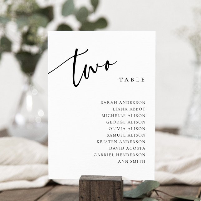 Tischnummer 2 Zwei Sitzkarten (Von Creator hochgeladen)