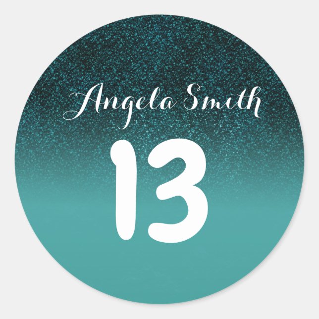 Tischnummer-Aufkleber| Tischnummer für das Unterfa Runder Aufkleber (Vorderseite)