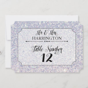 Tischnummer Blau Glitter Mr. & Mrs. Modern Fab