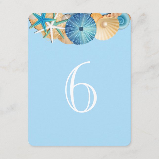 Tischnummer Card-6 (Vorderseite)