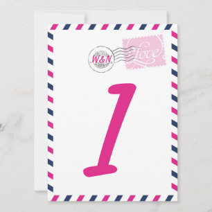 Tischnummer Card Postdienst